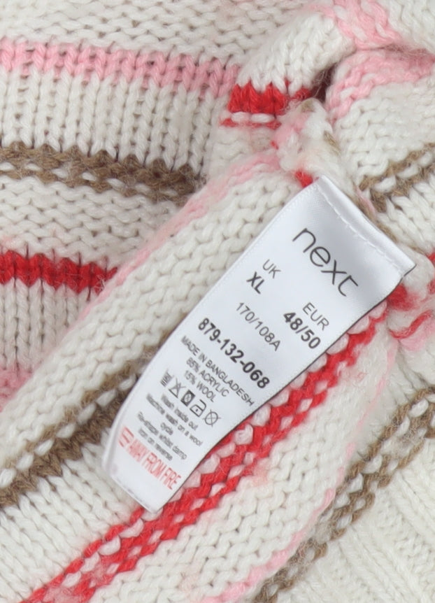 Next Women's Multicoloured XL Striped Pullover Jumper