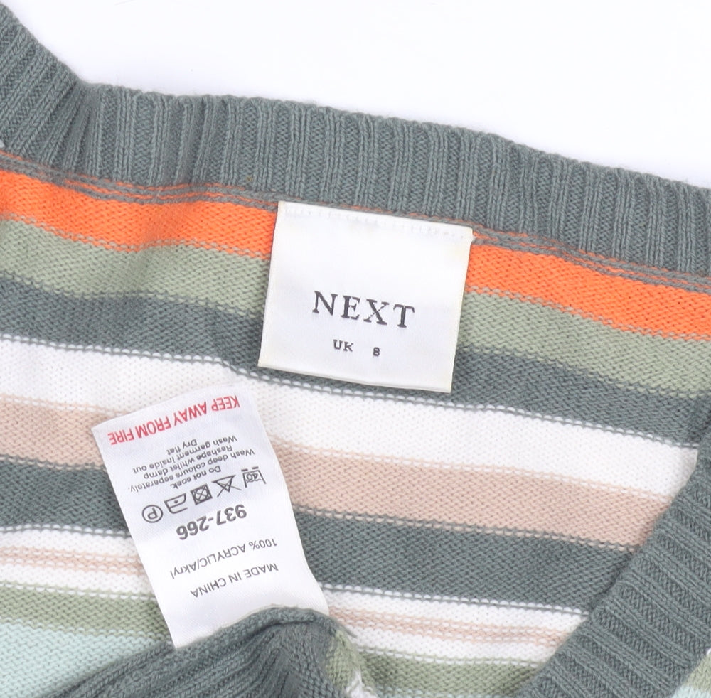 Next Women's Multicoloured Striped Pullover, Size 8