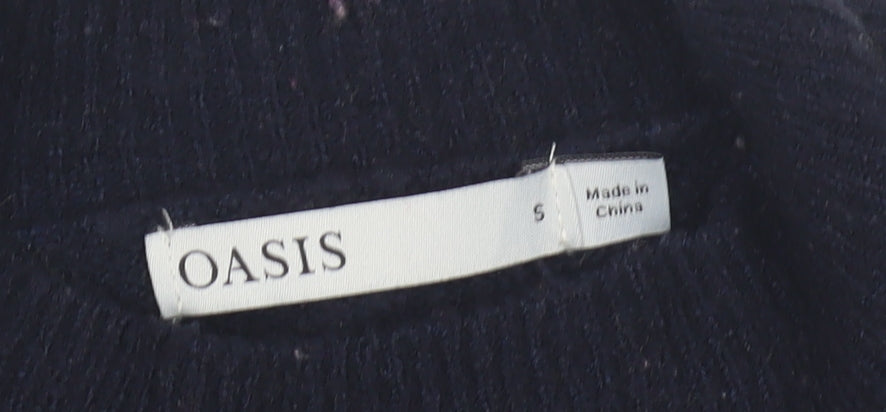 Oasis Women's Black Mock Neck Jumper S