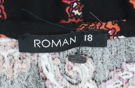 Roman Women's Paisley Top Size 18 Multicoloured 3/4 Sleeve