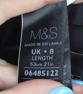 Marks & Spencer Women's Black Geometric Pencil Skirt Size 8