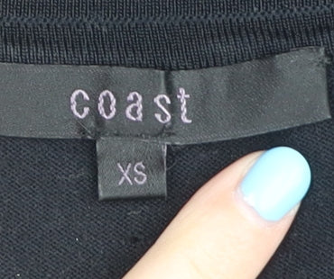 Coast Women's Black V-Neck Pullover Jumper XS