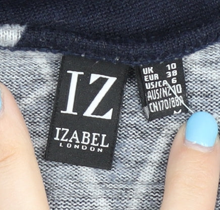 Izabel London Women's Blue Star Print Pullover Jumper Size 10