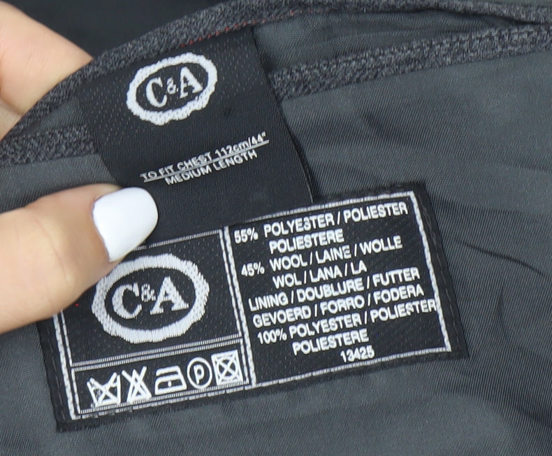 C&A Men's Grey Blazer, 44 Regular Fit