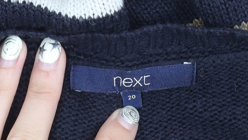 Next Women's Multicoloured Striped Jumper Size 20