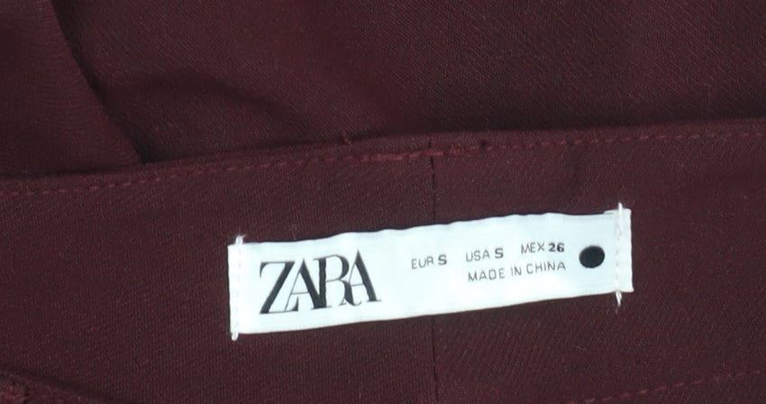 ZARA Women's Red Trousers, Size S, Excellent