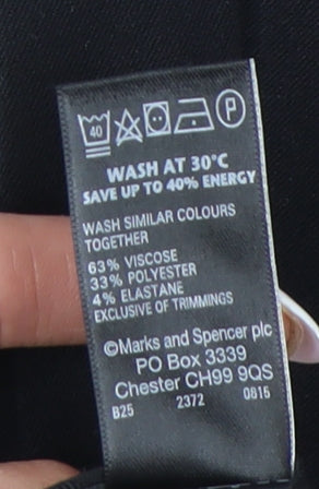 Marks & Spencer Women's Black Ankle Trousers Size 10
