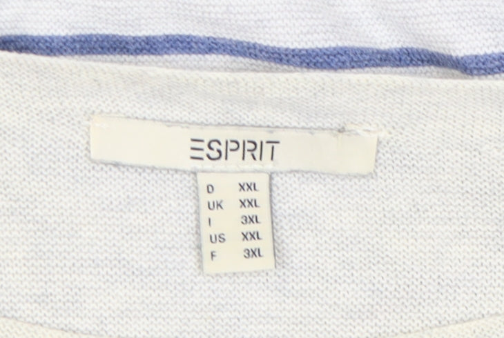 Esprit Women’s Blue Striped 2XL Pullover Jumper