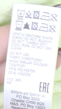Marks & Spencer Women’s Yellow Tank Top Size 14