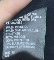 Marks and Spencer Women's Black Straight Trousers Size 14