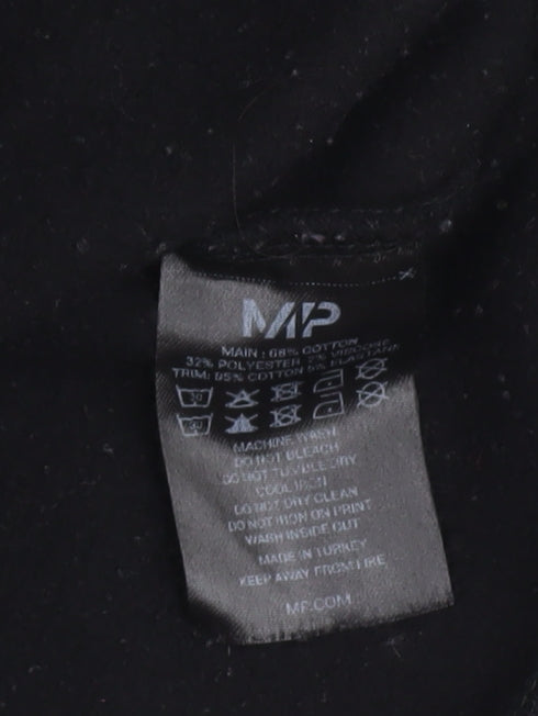 MP Unisex Black Pullover Hoodie - Size S, Logo & Graphic