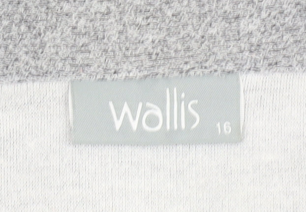 Wallis Women's Grey Collared Blouse Size 16