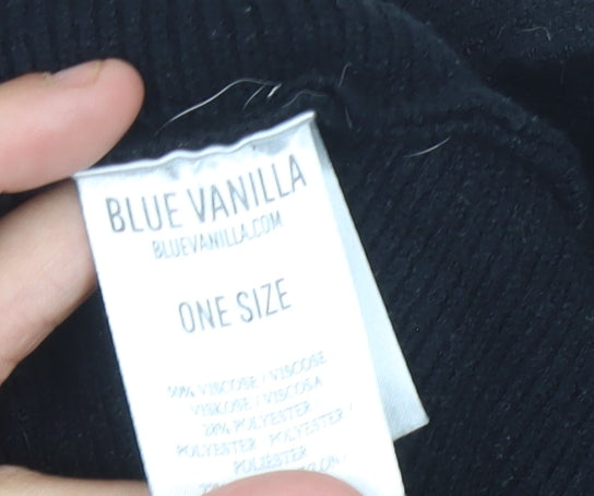 Blue Vanilla Women's Black Roll Neck Pullover Jumper