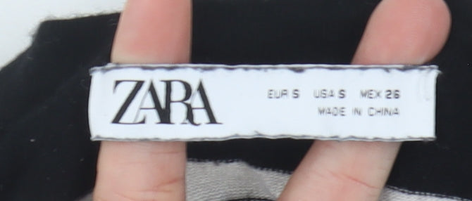 Zara Women Black Striped Pullover Jumper S