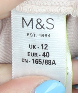 Marks & Spencer Women's Pink Button-Up Shirt Size 12
