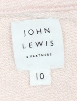 John Lewis Women's Pink High Neck Sweatshirt Size 10