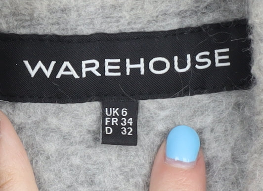 Warehouse Grey Long Women's Coat Size 6