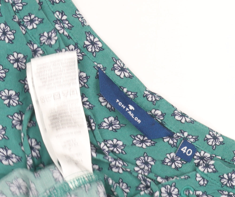Tom Tailor Women's Green Floral Blouse, Size 12