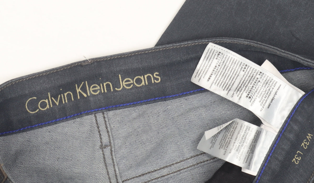 Calvin Klein Men's Black Straight Jeans Size 32