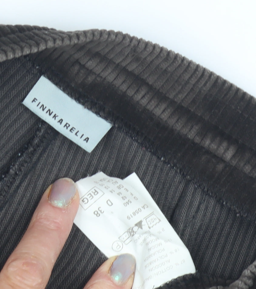 Finnkarelia Women's Black Corduroy Trousers Size 10