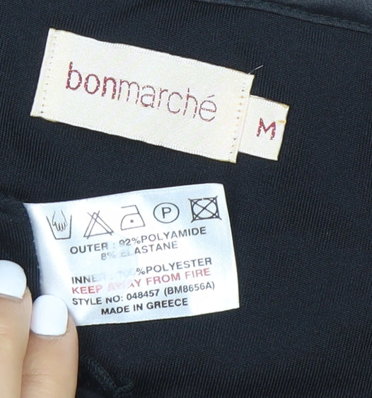 Bonmarché Women's Black Short Sleeve Top M