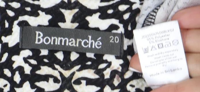 Bonmarché Women's Black Floral Tunic Size 20