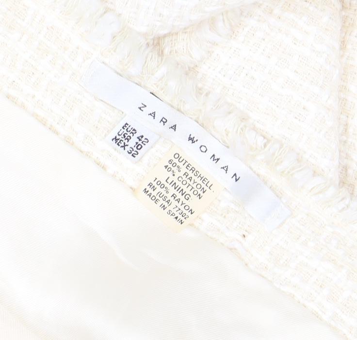 Zara Women Ivory Asymmetric Dress Size 14