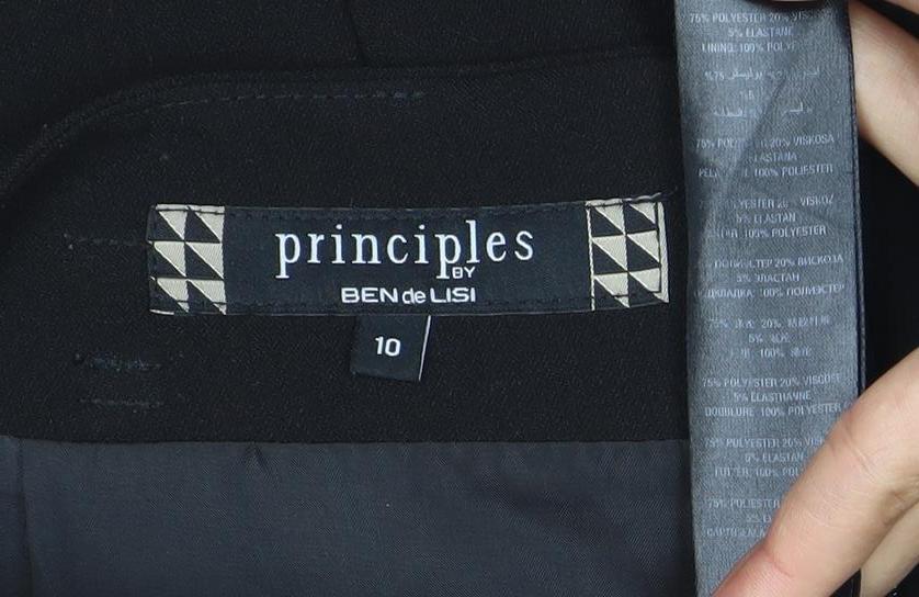 Principles Black Pleated Knee Length Skirt, Size 10