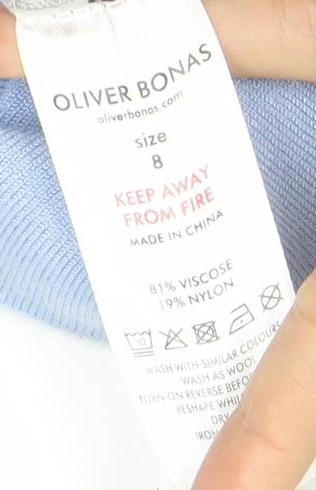 Oliver Bonas Women's Striped Knit Dress, Size 8, Multicoloured
