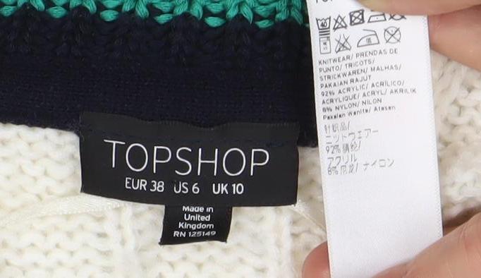 Topshop Women’s Multicoloured V-Neck Vest 10