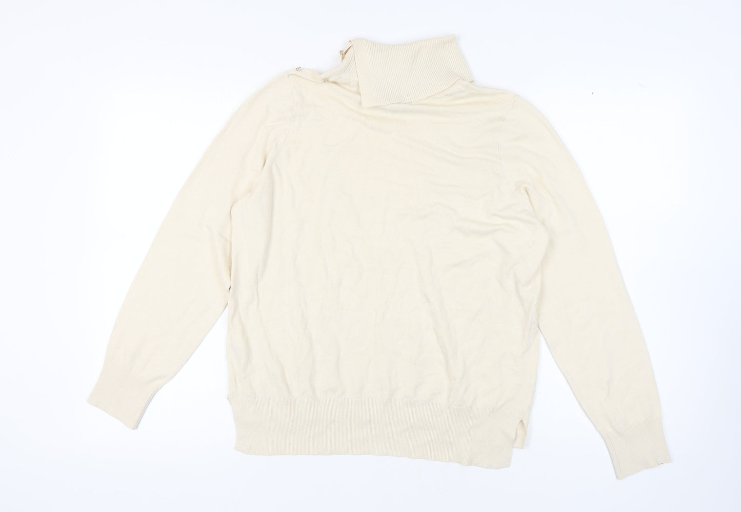 Next Women's Ivory Roll Neck Jumper L