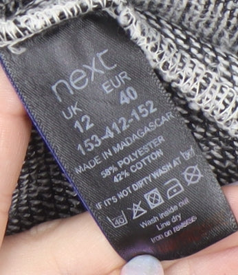 Next Women's Grey Open Front Cardigan Size 12 Long Sleeve