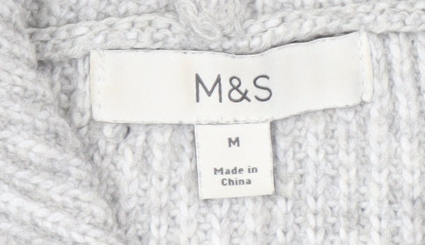 Marks & Spencer Grey Hooded Jumper M