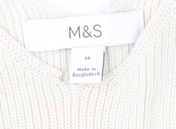 Marks & Spencer Beige V-Neck Sleeveless Knit Jumper