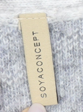 Soyaconcept Women's Grey Cardigan, Size M, Houndstooth