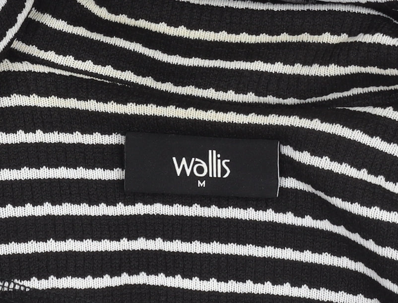 Wallis Women's Black Striped Blazer, Size 12, Classic Style