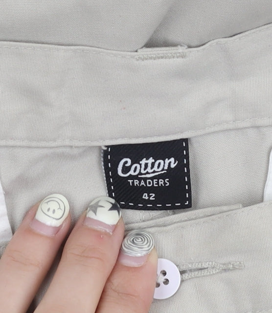 Cotton Traders Beige Cargo Trousers UK Size 14 Unisex