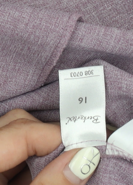 Berketex Women's Purple Button Blouse Size 16