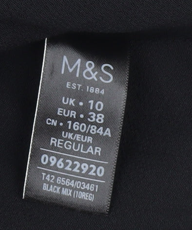 Marks & Spencer Women's Black Embroidered Dress