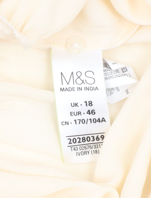 Marks & Spencer Women's Ivory 3/4 Sleeve Beaded Top