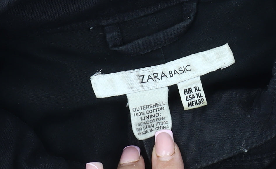 Zara Basic Women's Black XL Parka Jacket