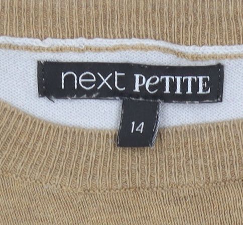 Next Women’s Petite Beige Pullover Jumper Size 14