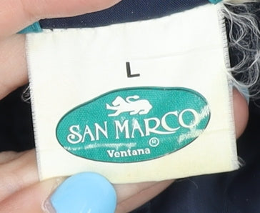 San Marco Men's Blue Windbreaker Jacket L