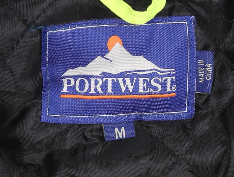 Portwest Men's Yellow Medium Safety Rain Coat Jacket