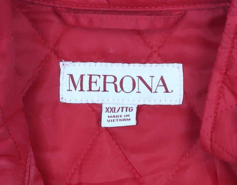 Merona Women's Red Quilted Jacket XL