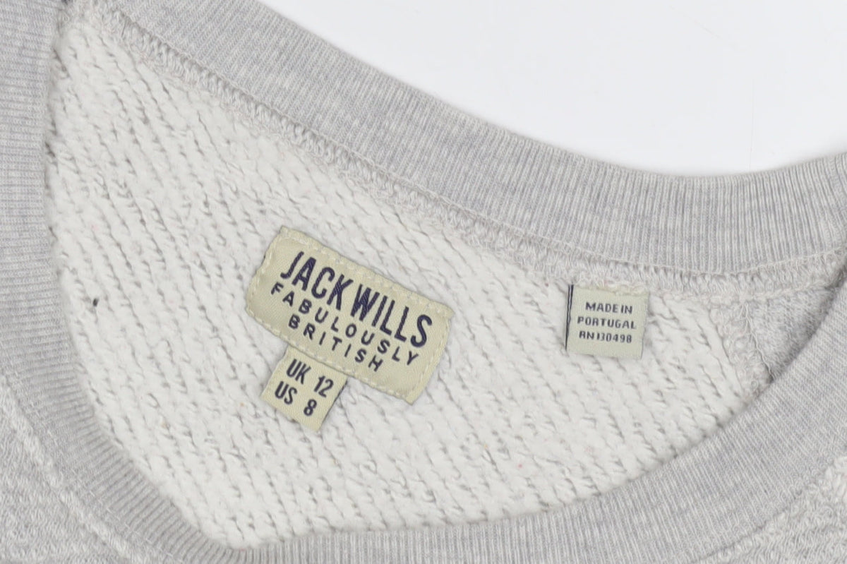 Jack Wills Women's Grey Pullover Sweatshirt Size 12