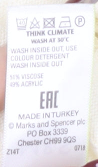 Marks & Spencer Women's Ivory Pullover Jumper Size 12
