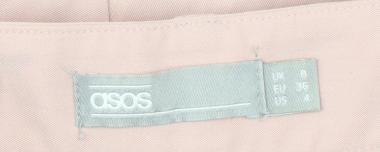 ASOS Women's Beige Wide-Leg Trousers, Size 8