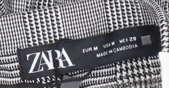 Zara Women's Grey Check Trousers, Size M, Autumn/Winter