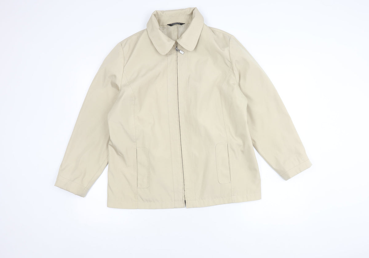 Bonmarché Women's Beige Basic Jacket, M, Collared, Casual